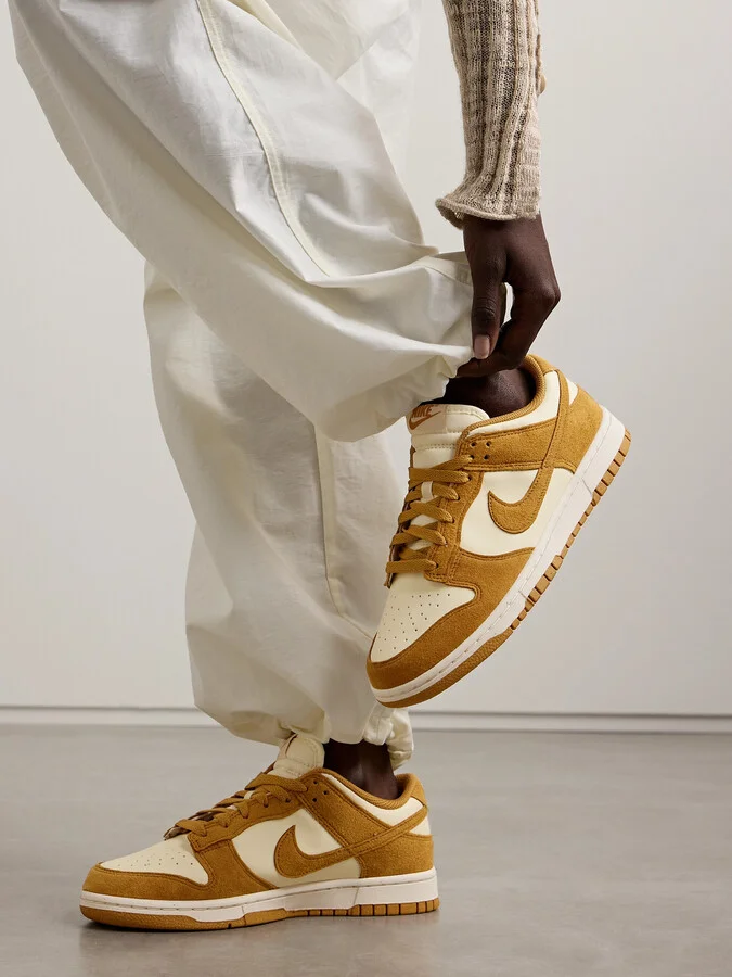 Nike - Dunk Low Suede And Leather Sneakers - Brown - Image 2