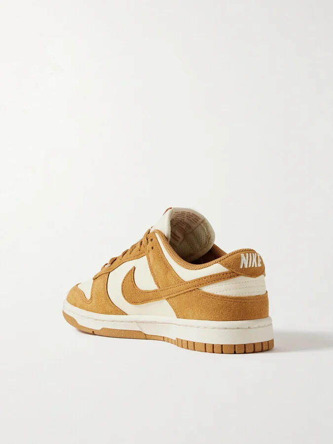 Nike - Dunk Low Suede And Leather Sneakers - Brown - Image 3