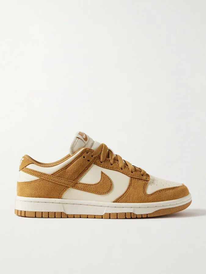 Nike - Dunk Low Suede And Leather Sneakers - Brown