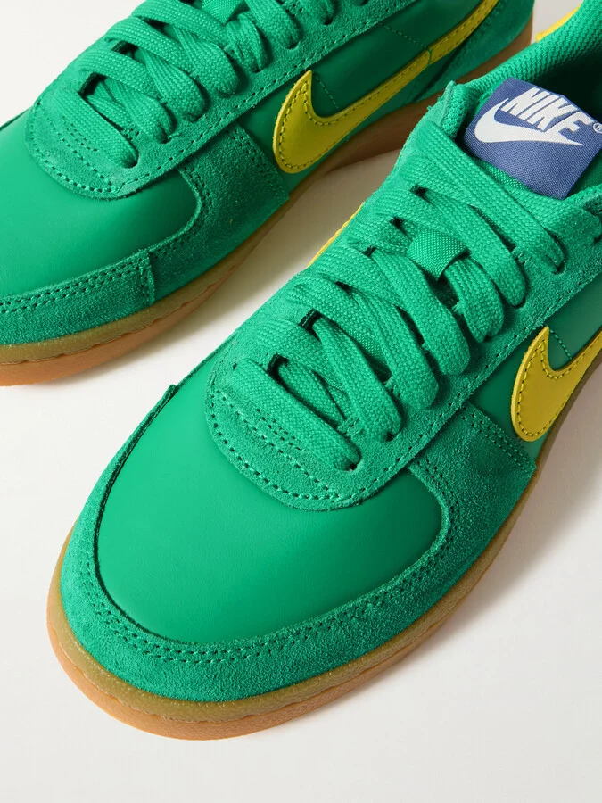 Nike - Field General Leather And Suede Sneakers - Green - Image 4