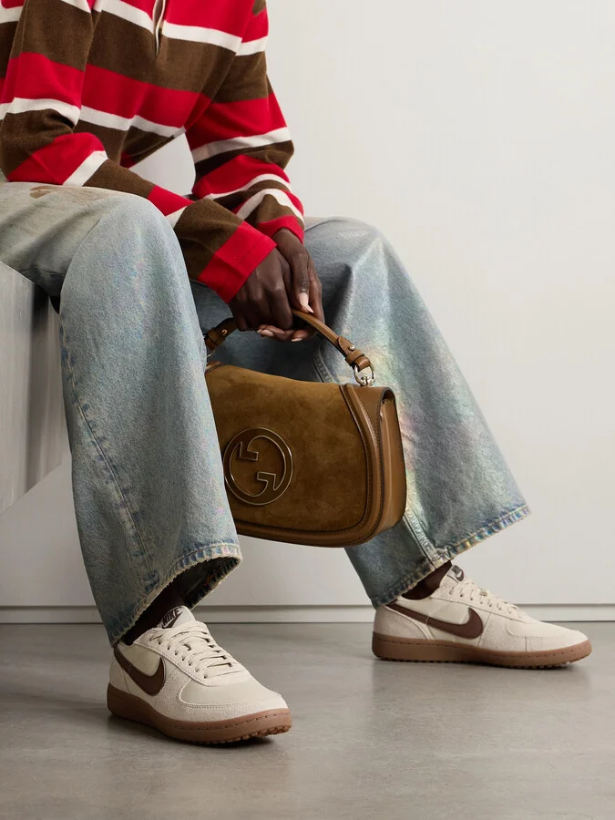 Nike - Field General Leather-trimmed Suede And Canvas Sneakers - Neutrals - Image 2