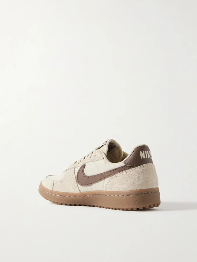 Nike - Field General Leather-trimmed Suede And Canvas Sneakers - Neutrals - Image 3