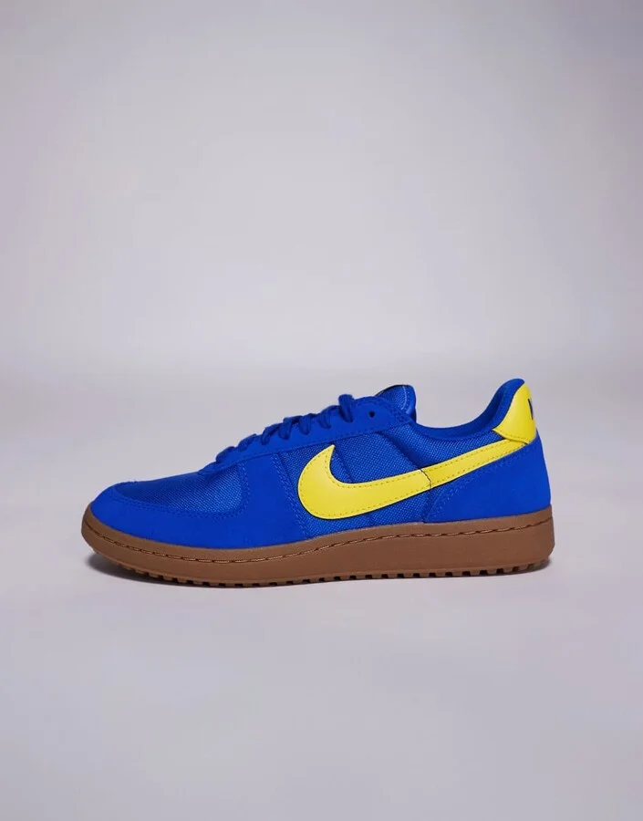 Nike Field General S&T sneakers in blue and yellow - Image 2