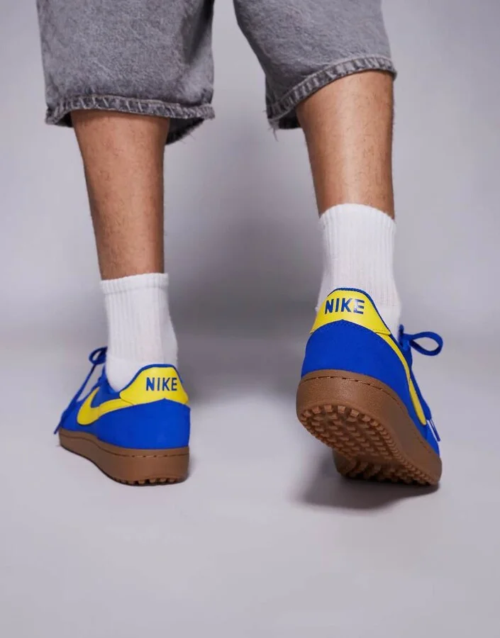 Nike Field General S&T sneakers in blue and yellow - Image 3