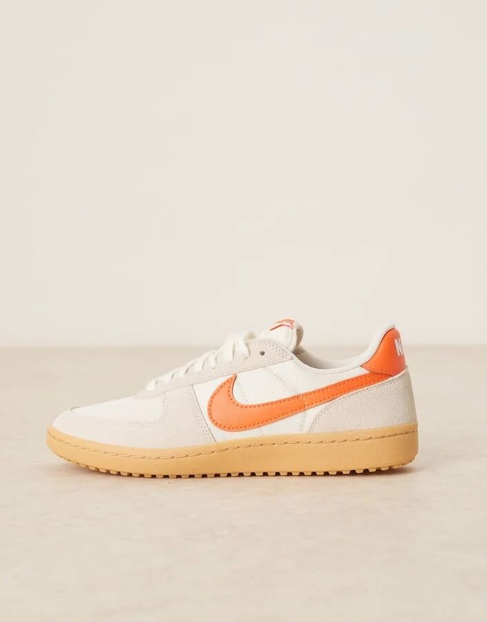 Nike Field General sneakers in off white and orange - Image 2