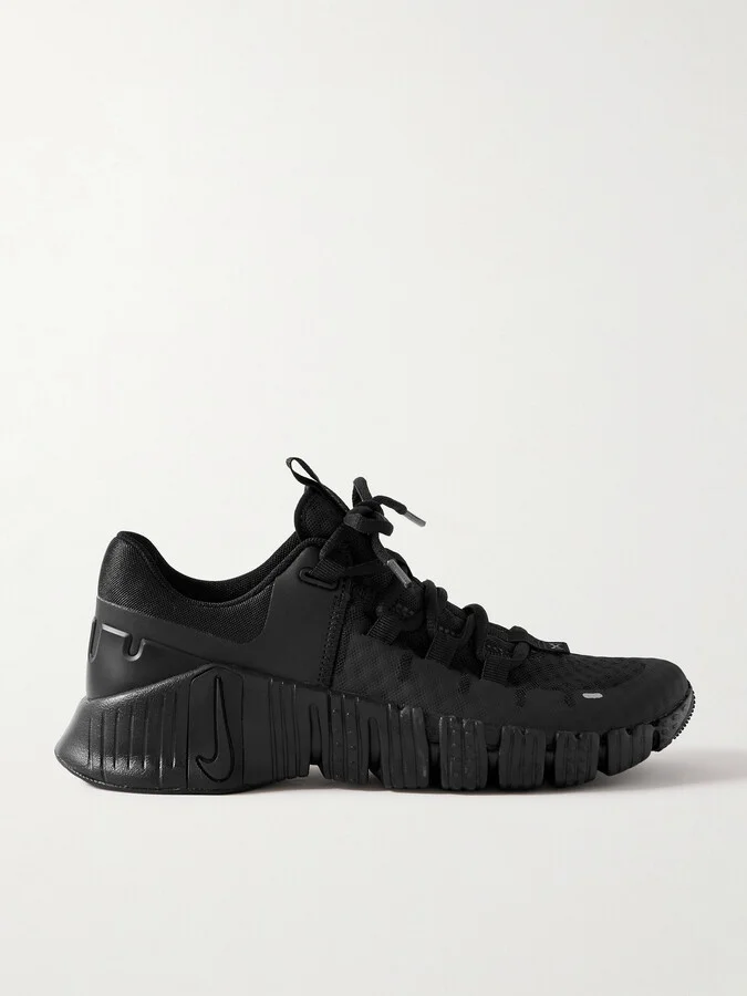 Nike - Free Metcon 5 Rubber-trimmed Mesh Sneakers - Black