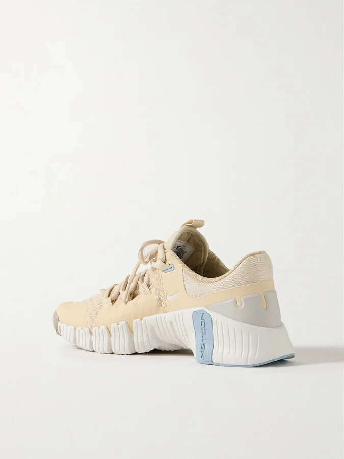 Nike - Free Metcon 5 Rubber-trimmed Mesh Sneakers - Neutrals - Image 3
