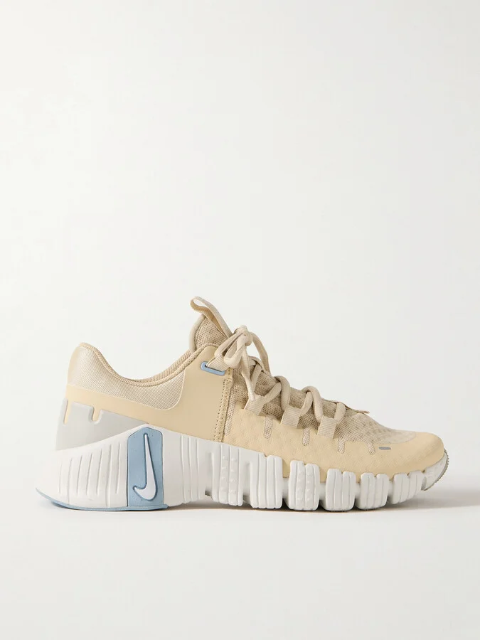 Nike - Free Metcon 5 Rubber-trimmed Mesh Sneakers - Neutrals