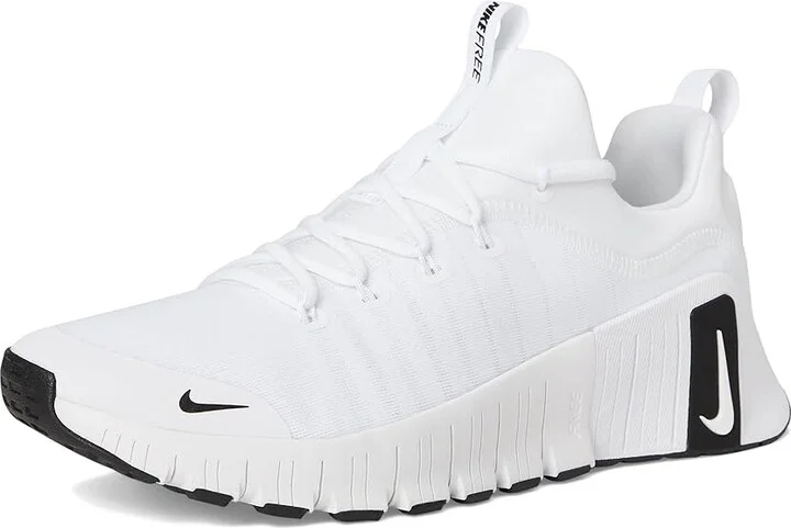 Nike Free Metcon 6 Men's Cross Training Shoes White/Black/White : 15 M, Synthetic - Image 5