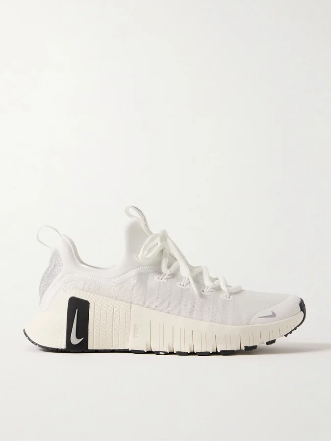 Nike - Free Metcon 6 Prm Metallic Mesh Sneakers - White