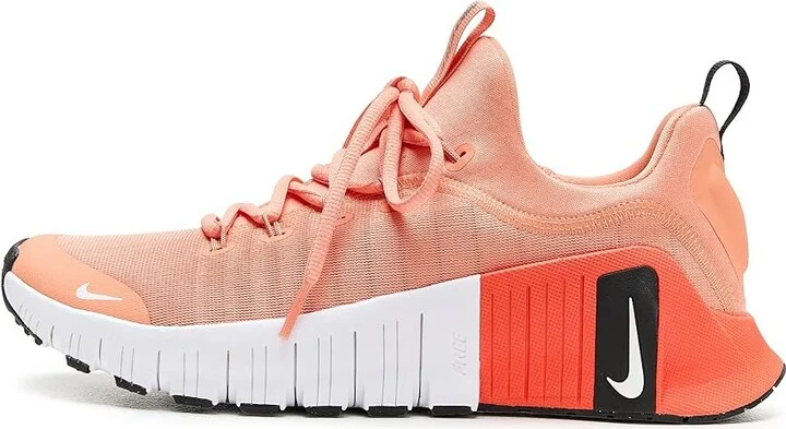 Nike Free Metcon 6 Women's Shoes Apricot Agate/White/Turf Orange/Black : 5 M - Image 6