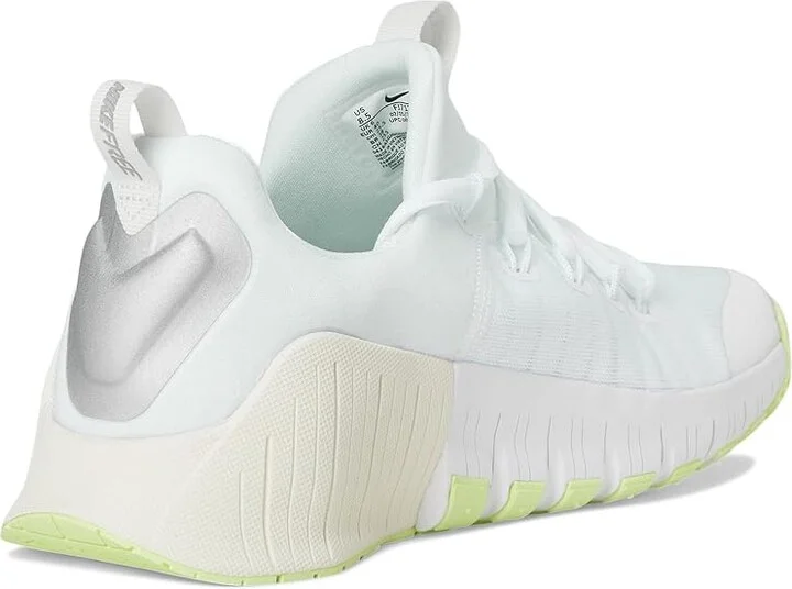 Nike Free Metcon 6 Women's Shoes White/Metallic Silver/Barely Volt/Sail : 8.5 M, Synthetic - Image 4