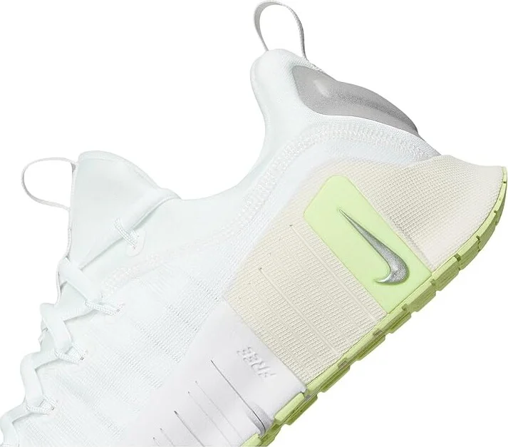 Nike Free Metcon 6 Women's Shoes White/Metallic Silver/Barely Volt/Sail : 8.5 M, Synthetic - Image 7