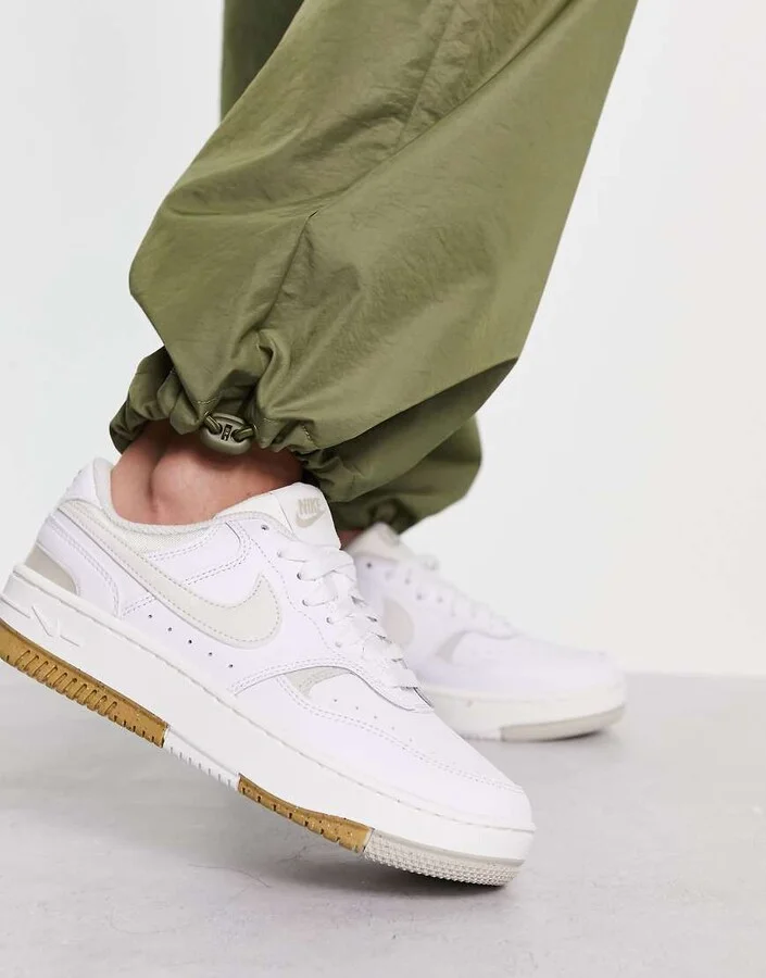 Nike Gamma Force sneakers in white & stone
