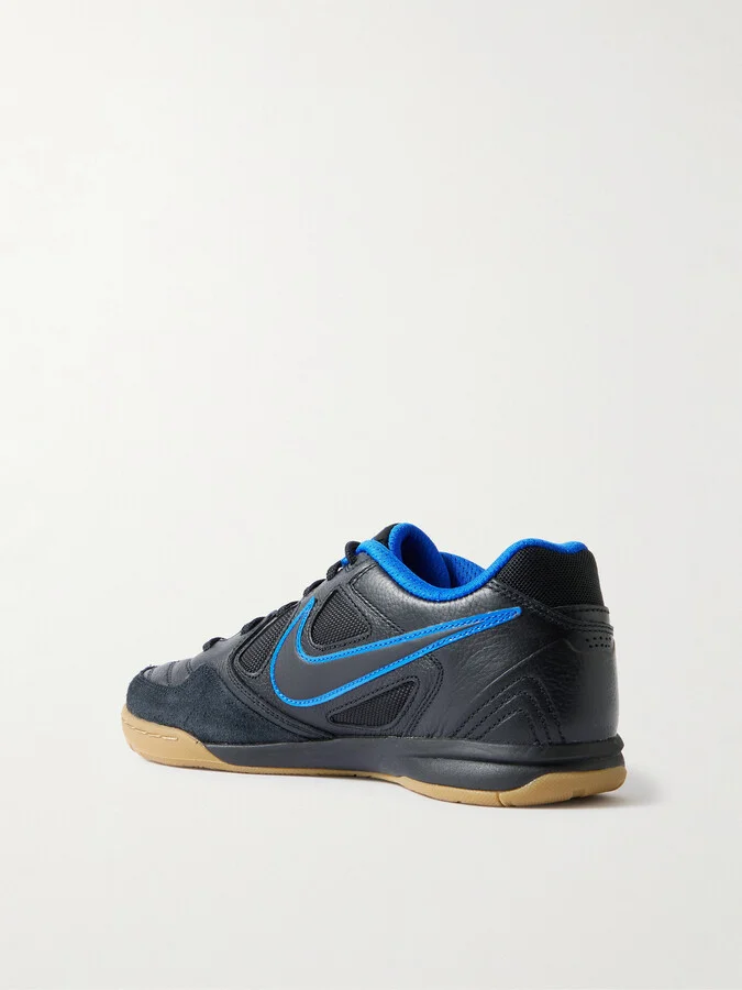 Nike - Gato Suede-trimmed Leather And Mesh Sneakers - Blue - Image 3