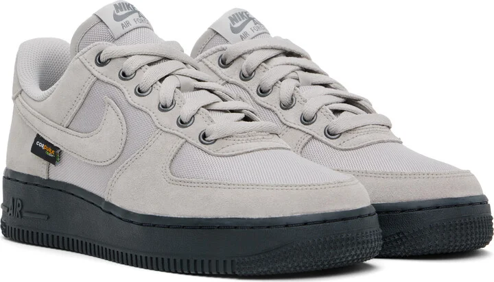 Nike Gray Air Force 1 '07 Sneakers - Image 4