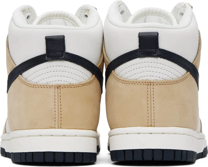 Nike Gray & Beige Dunk High Premium Sneakers - Image 2