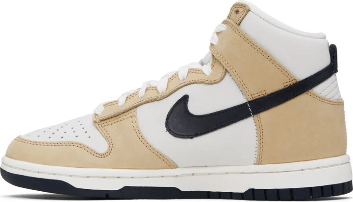 Nike Gray & Beige Dunk High Premium Sneakers - Image 3