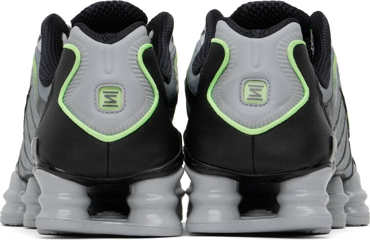 Nike Gray & Green Shox TL Sneakers - Image 2