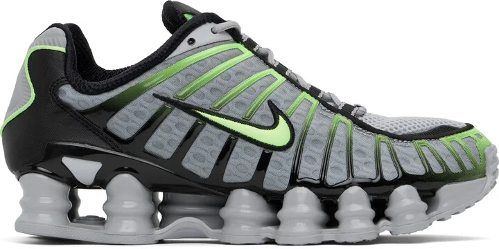 Nike Gray & Green Shox TL Sneakers
