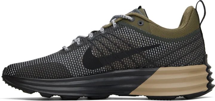 Nike Gray & Khaki Lunar Roam SE Sneakers - Image 3