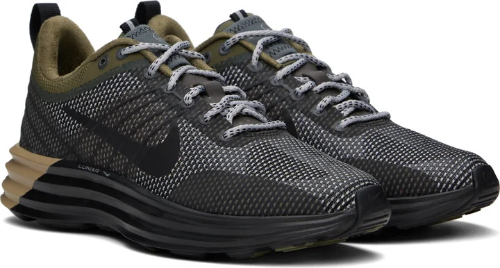 Nike Gray & Khaki Lunar Roam SE Sneakers - Image 4