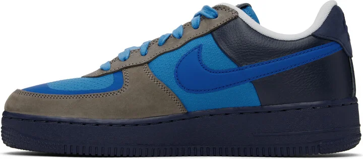 Nike Gray & Navy Stash Edition Air Force 1 Low Sneakers - Image 3