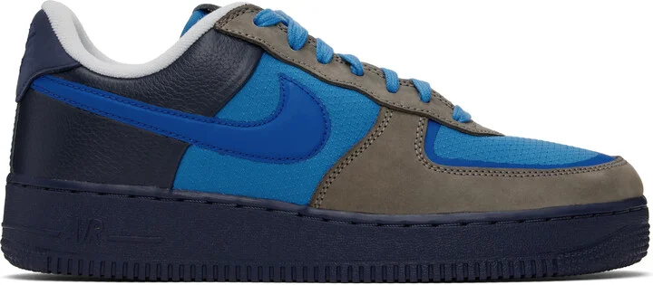 Nike Gray & Navy Stash Edition Air Force 1 Low Sneakers