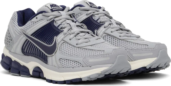 Nike Gray & Navy Zoom Vomero 5 Sneakers - Image 4