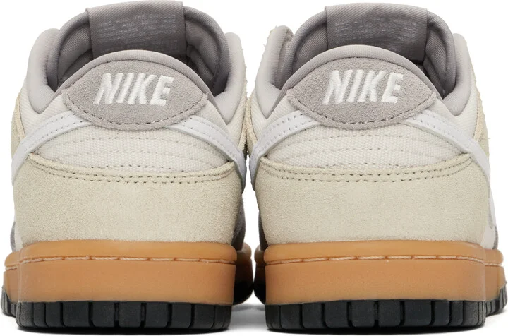 Nike Gray & Off-White Dunk Low Sneakers - Image 2