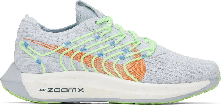 Nike Gray & Orange Pegasus Turbo Sneakers