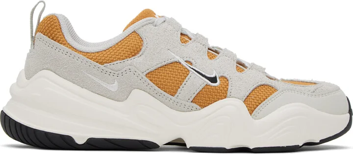 Nike Gray & Orange Tech Hera Sneakers