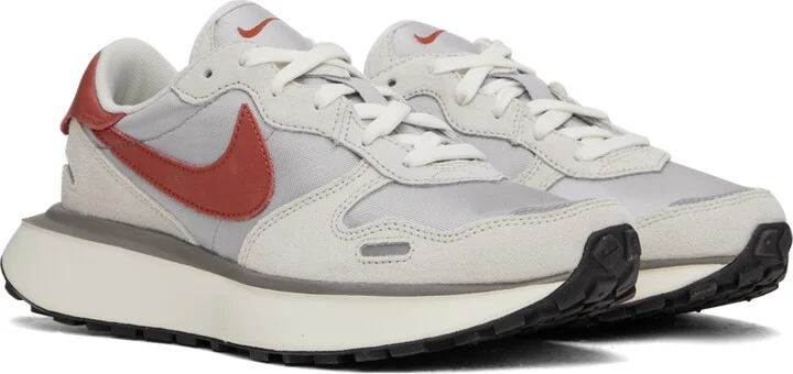 Nike Gray Phoenix Waffle Sneakers - Image 4