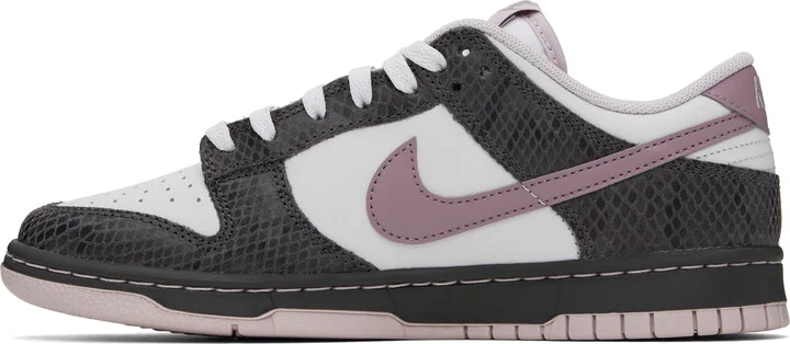 Nike Gray & Purple Dunk Low SE Sneakers - Image 3