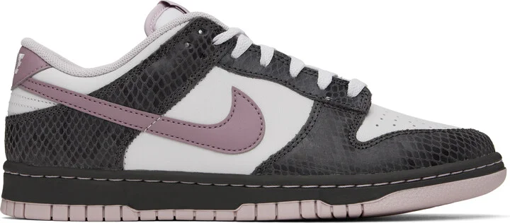 Nike Gray & Purple Dunk Low SE Sneakers