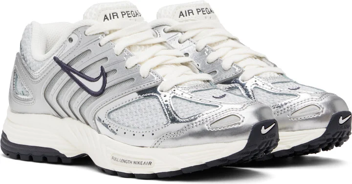 Nike Gray & Silver Air Pegasus 2005 Sneakers - Image 4