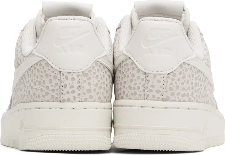 Nike Gray & White Air Force 1 '07 Premium Sneakers - Image 2