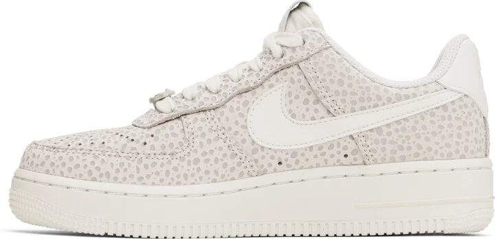 Nike Gray & White Air Force 1 '07 Premium Sneakers - Image 3
