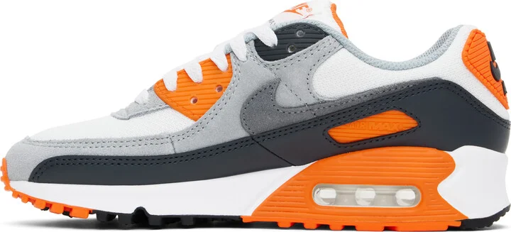 Nike Gray & White Air Max 90 Sneakers - Image 3