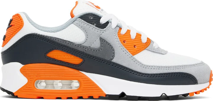 Nike Gray & White Air Max 90 Sneakers