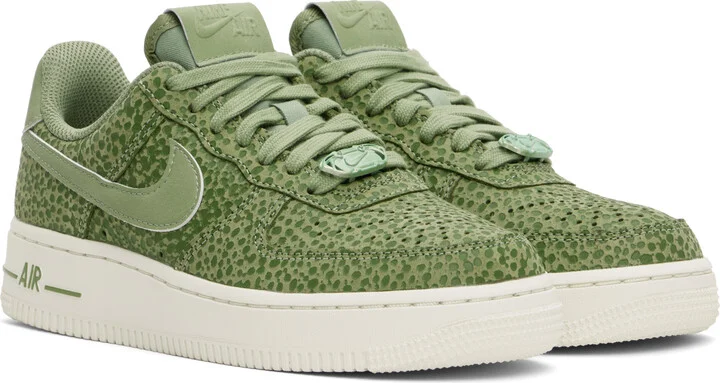 Nike Green Air Force 1 '07 Premium Sneakers - Image 4