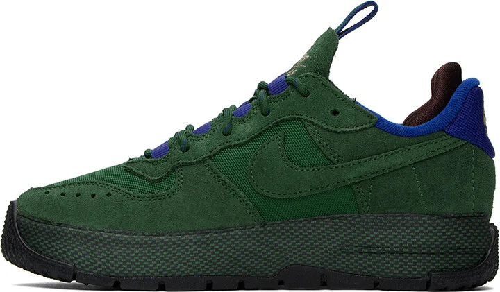 Nike Green & Blue Air Force 1 Wild Sneakers - Image 3