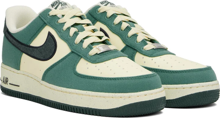 Nike Green & Off-White Air Force 1 '07 LV8 Sneakers - Image 4