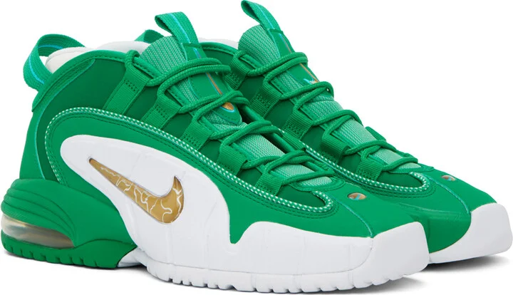 Nike Green & White Air Max Penny Sneakers - Image 4