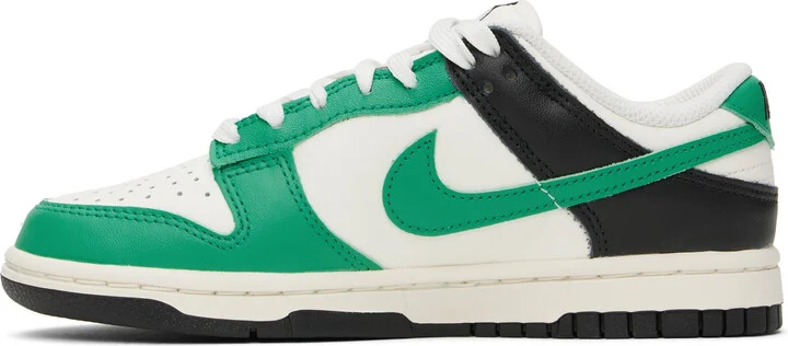 Nike Green & White Dunk Low Sneakers - Image 3