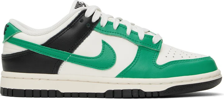Nike Green & White Dunk Low Sneakers