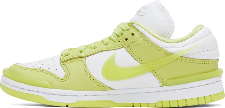 Nike Green & White Dunk Low Twist Sneakers - Image 3