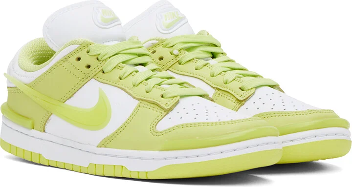Nike Green & White Dunk Low Twist Sneakers - Image 4