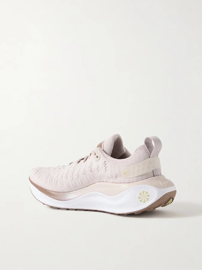 Nike - Infinityrn 4 Rubber-trimmed Flyknit Sneakers - Pink - Image 3