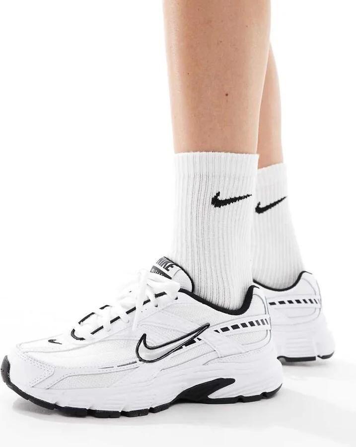 Nike Initiator sneakers in white and black